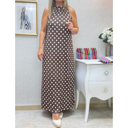 Vestido Halter Lunares