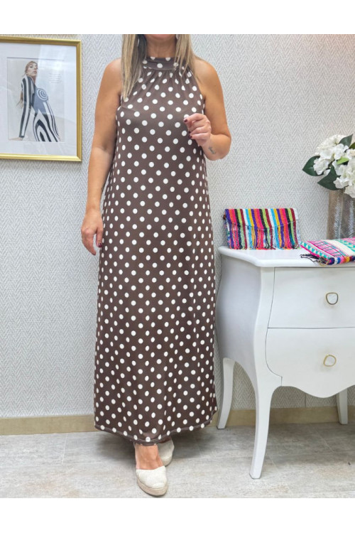 Vestido Halter Lunares
