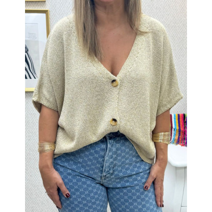 chaqueta lurex botones