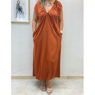 vestido cuello fruncido