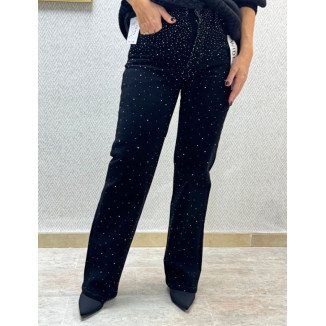 Vaquero negro brillos