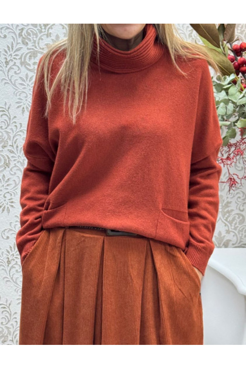 Jersey cuello canale bolsillos