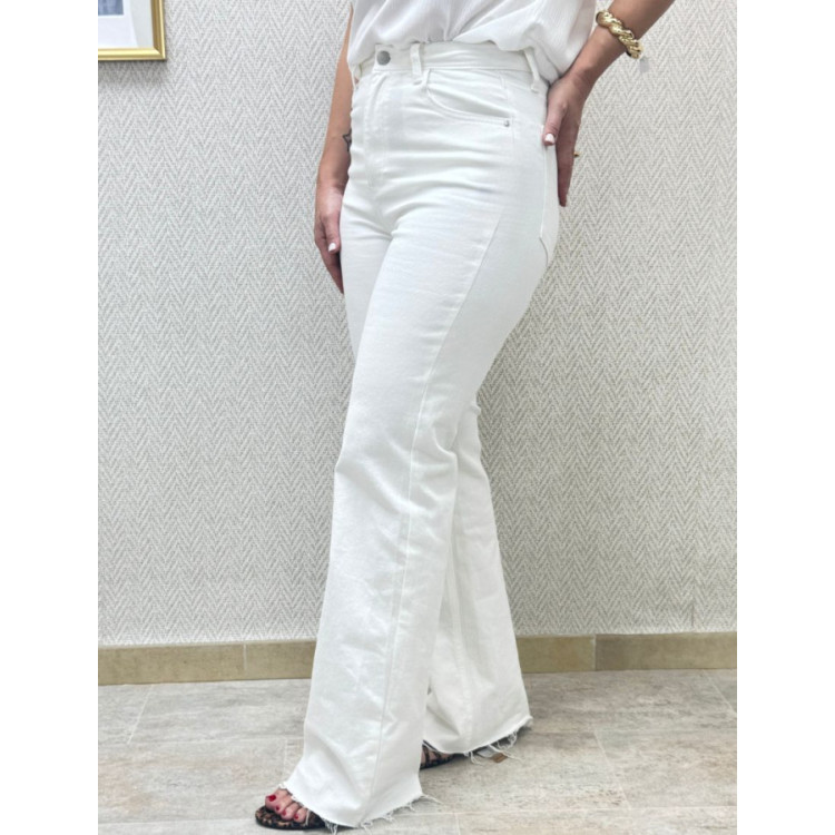 wide leg redial blanco