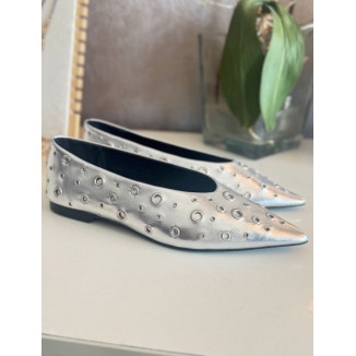 bailarina plata ojales 