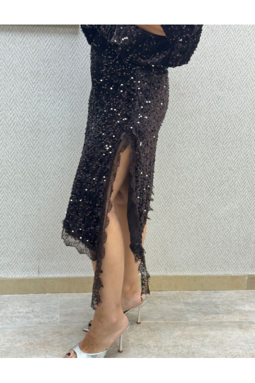 Falda lencera lentejuelas