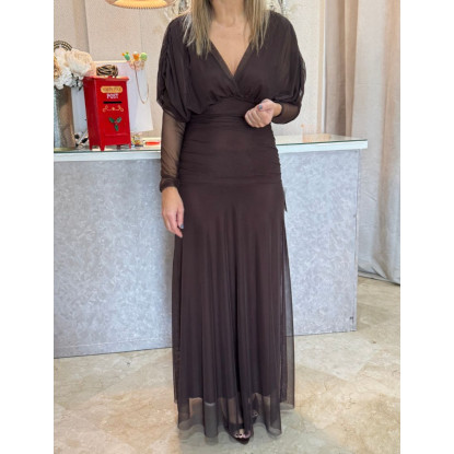 Vestido tul fruncido