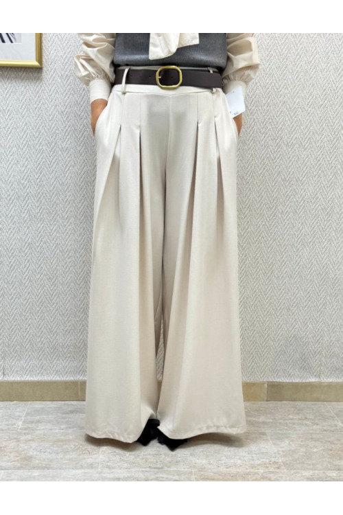 Pantalon alex pinzas beige