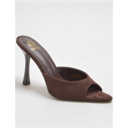 Tacón mule chocolate