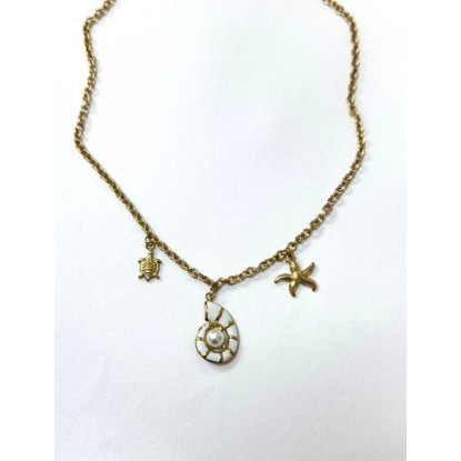 Collar concha blanco