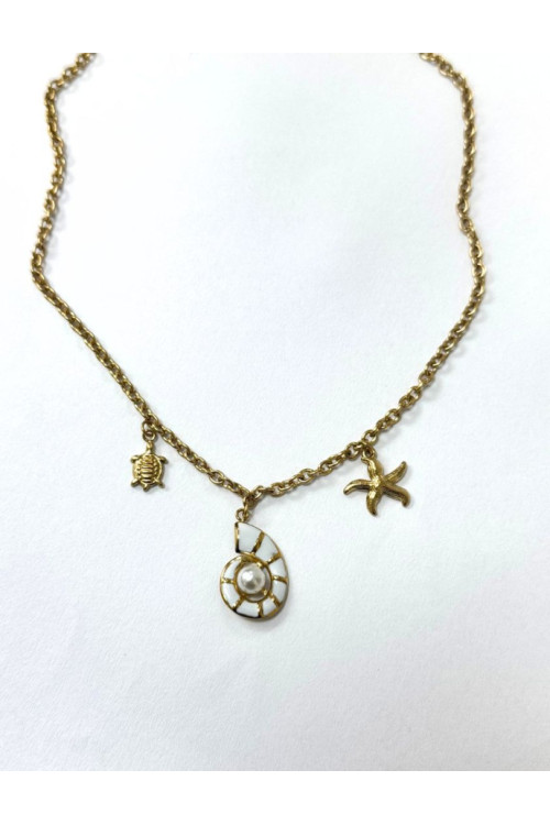 Collar concha blanco