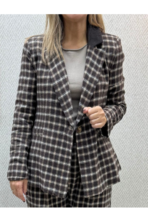 Chaqueta paño cuadros 