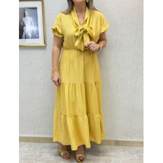 Vestido lazada cortes-