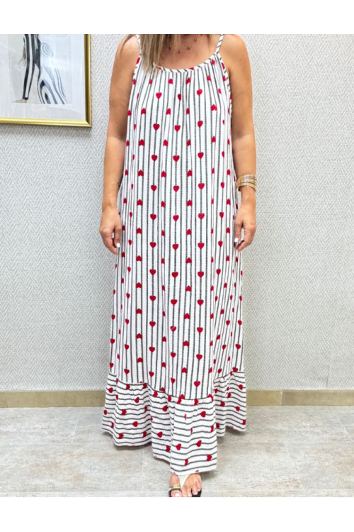 Vestido bambula corazones