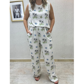 Conjunto beach verde-
