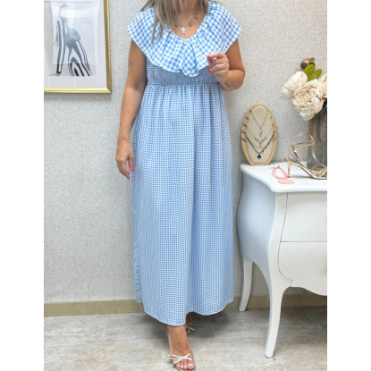 Vestido volante vichy