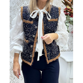 Chaleco channel filo camel