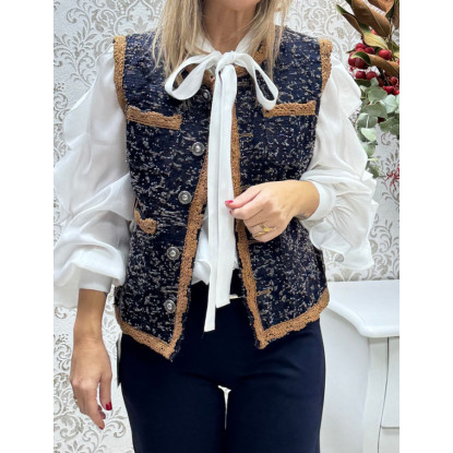 Chaleco channel filo camel