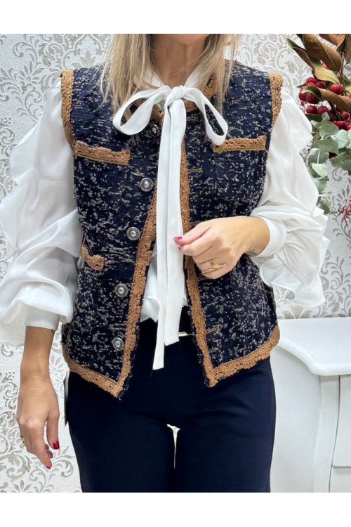 Chaleco channel filo camel