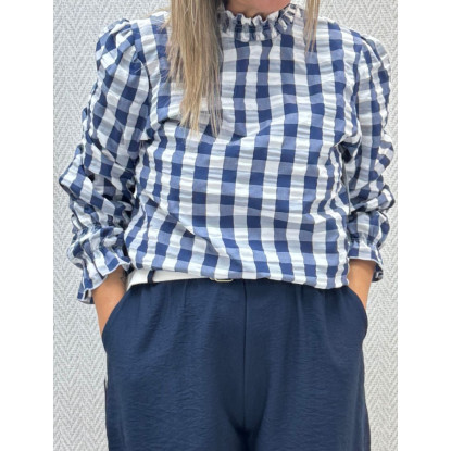 Blusa vichy marino-