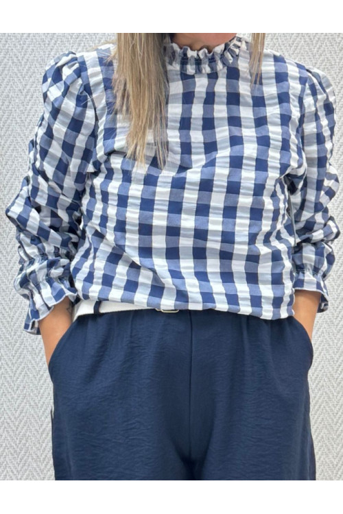 Blusa vichy marino-