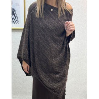 Poncho pico lurex