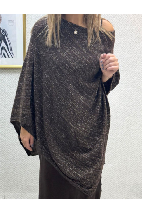 Poncho pico lurex