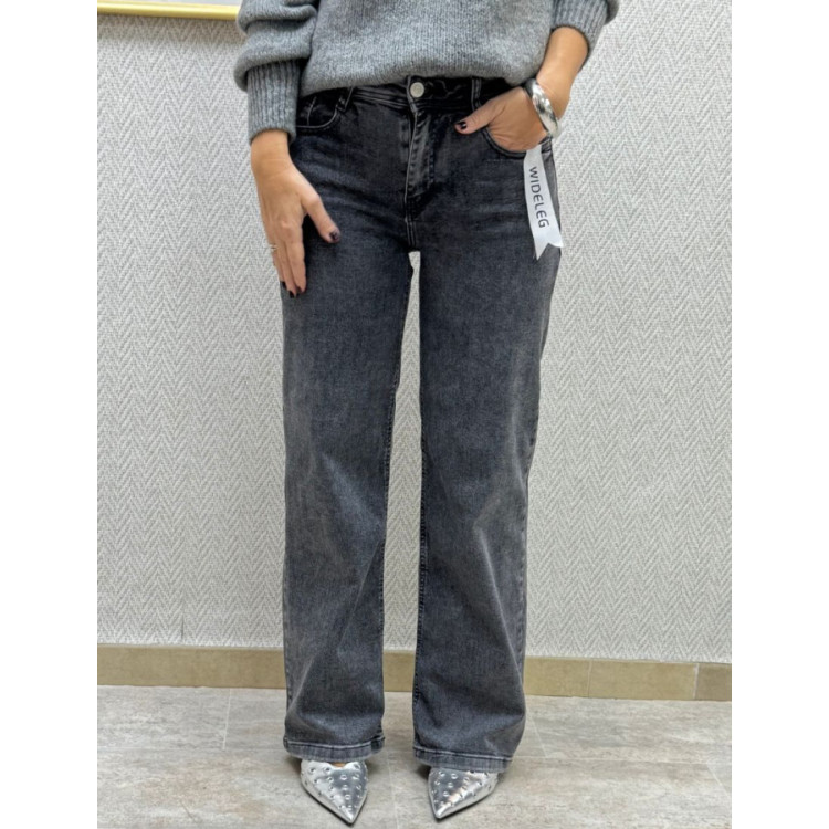 Vaquero gris wide leg