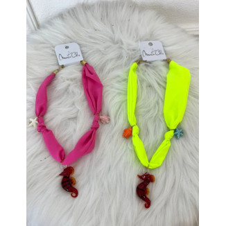 Collar tela fluor