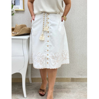 Falda bordada amichi -