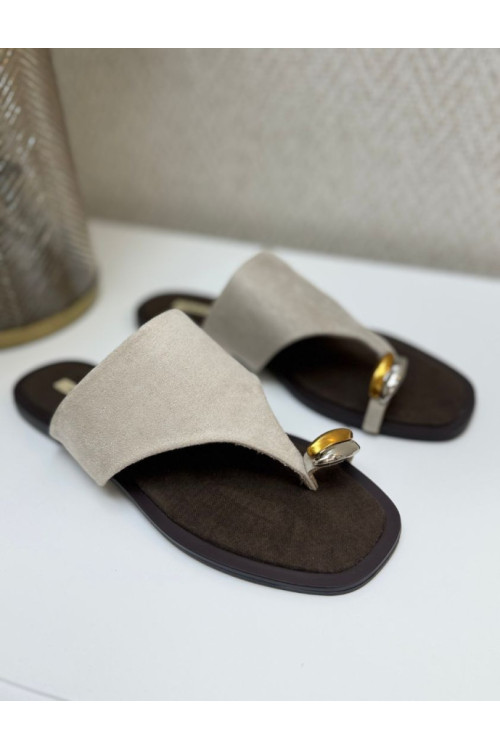 Sandalia taupe-