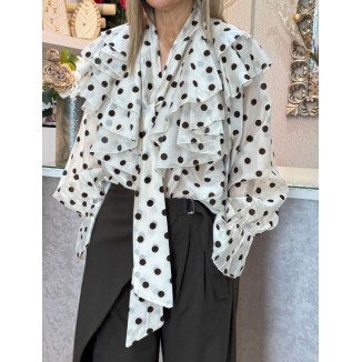 Camisa lunares terciopelo