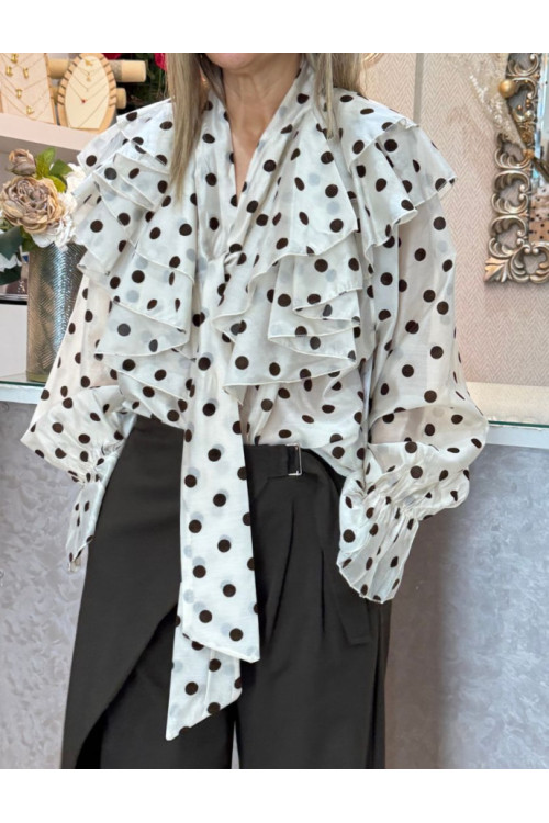 Camisa lunares terciopelo