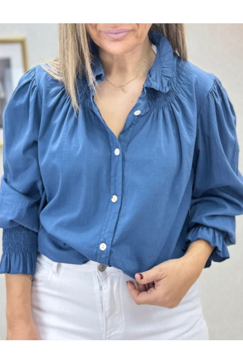 camisa cuello fruncido-