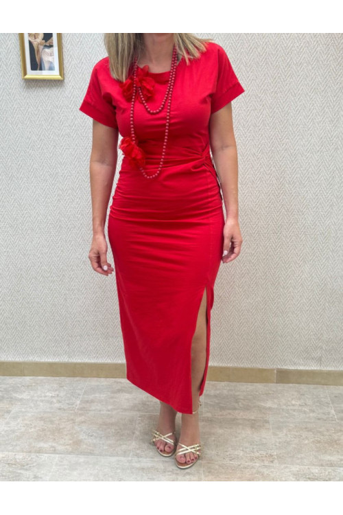 vestido aldodón anudado