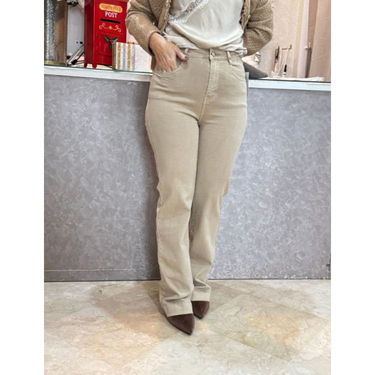 Vaquero beige wide leg