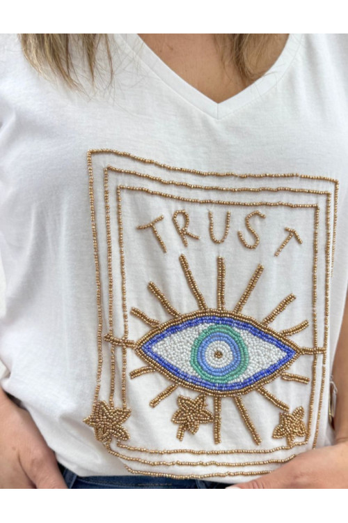 Camiseta pico ojo