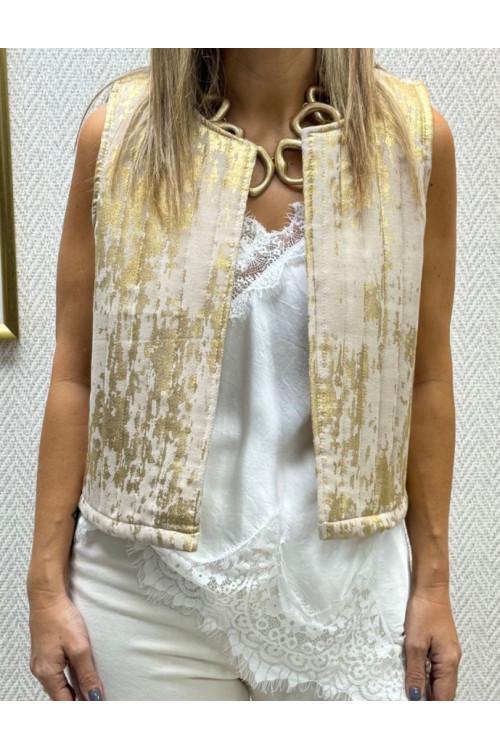 Chaleco lurex acolchado