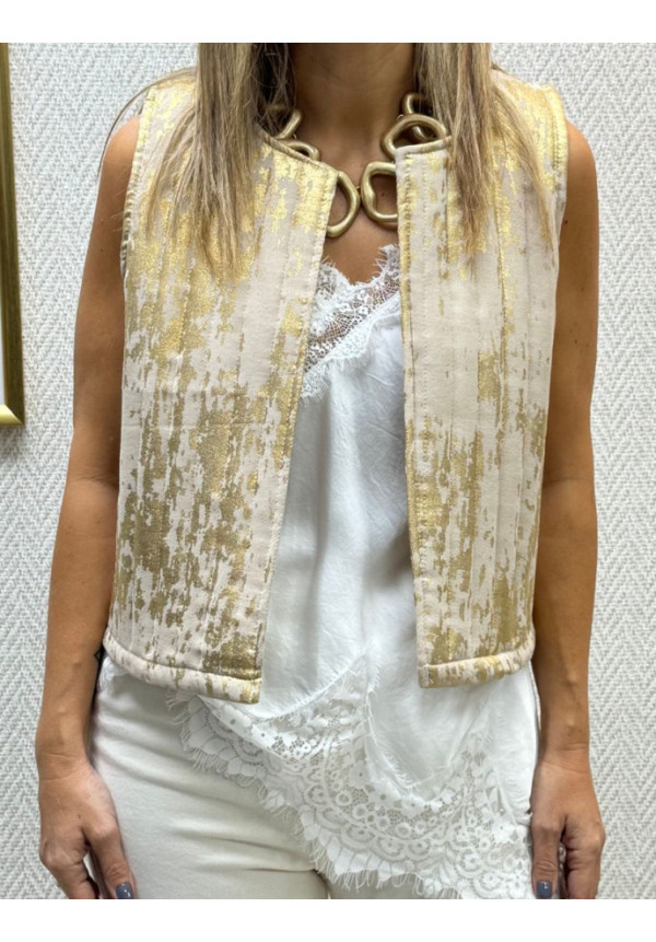 Chaleco lurex acolchado