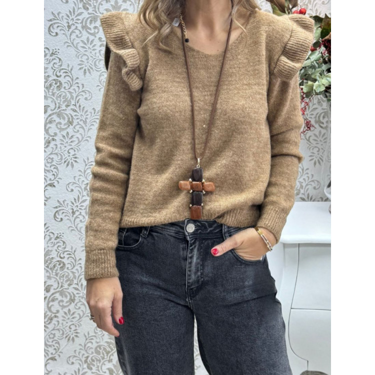 Jersey lana volantes