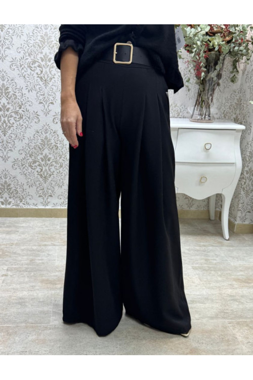 Pantalón pinzas palazzo