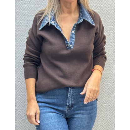 Jersey cuello denim Jersey cuello denim