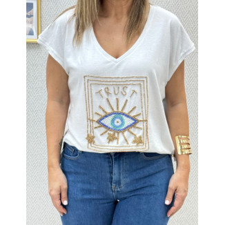 Camiseta pico ojo