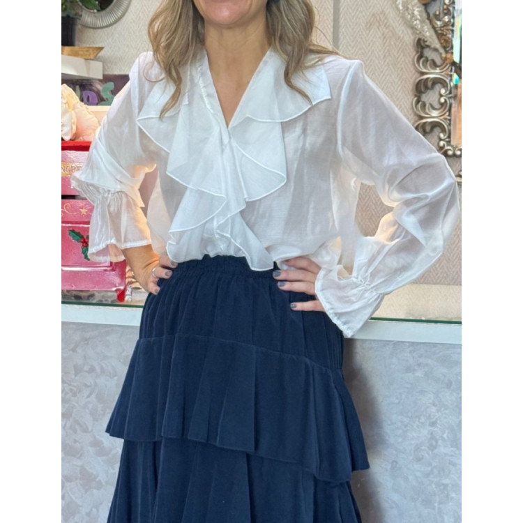 Camisa seda chorrera 