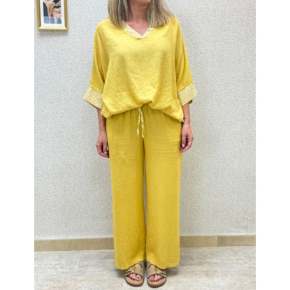 Conj pant vichy-
