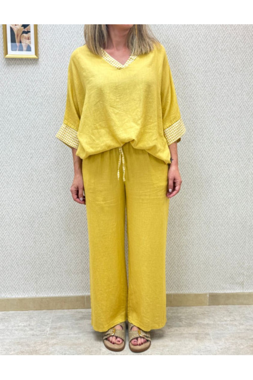 Conj pant vichy-