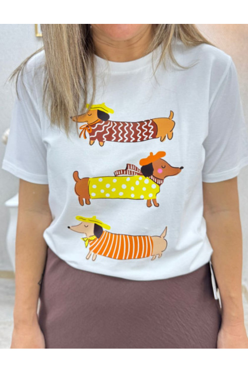camiseta salchicha yellow-