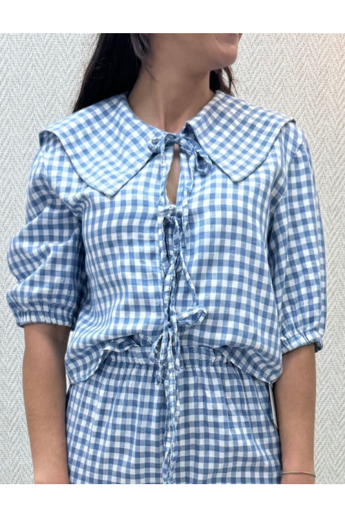 Blusa vichy lacitos-