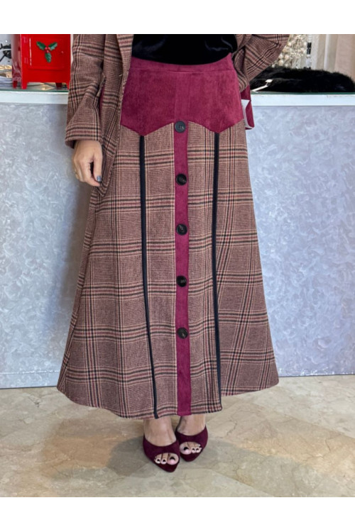 Falda gales mix pana