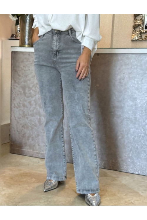 Vaquero gris claro wide leg
