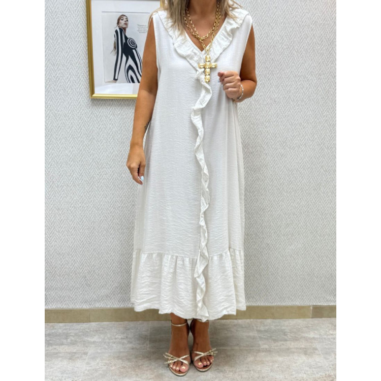 Vestido pico volante